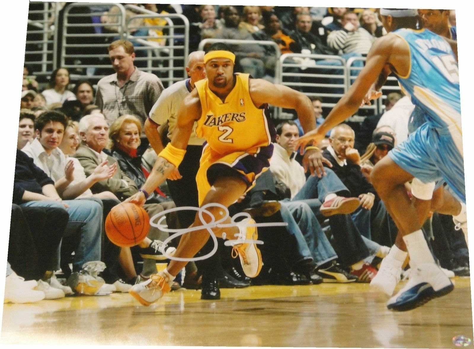 Derek Fisher Hand Signed Autographed 16x20 Photo Poster paintinggraph Los Angeles Lakers COA