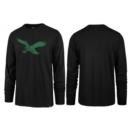 Men's Philadelphia Eagles Black Long Sleeve T-Shirt 5U6O
