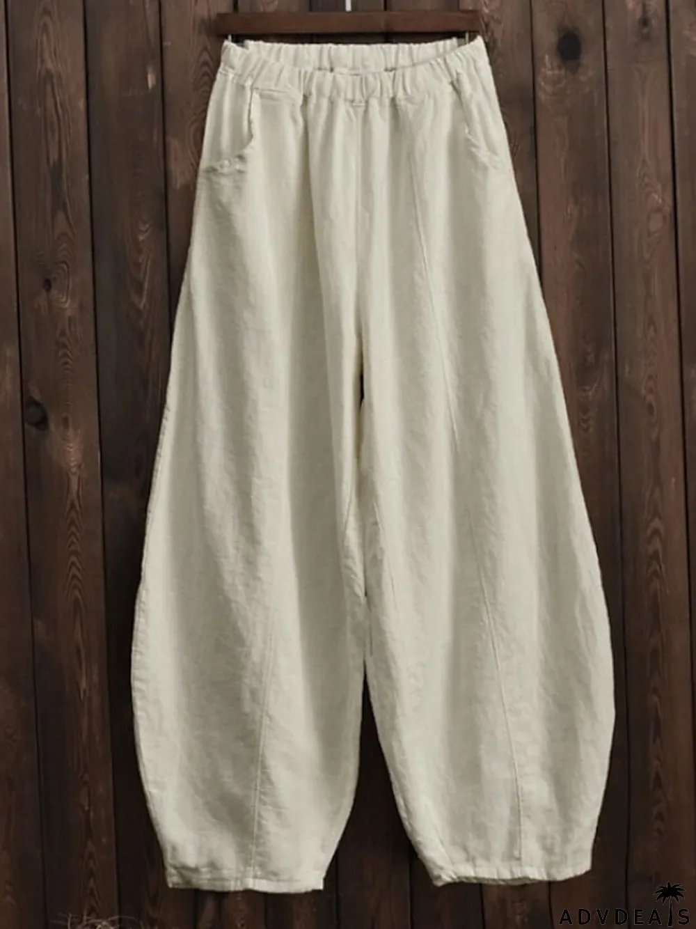 Women's Wide Leg Gauchos Pants Chinos Bloomers Full Length Cotton Pocket Baggy Micro-elastic Vacation Casual Daily Holiday Black White L XL Fall Winter