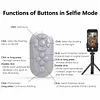 Wireless Camera Remote Control with Zoom for iPhone & Android BT Camera Remote Shutter Smartphone BT Clicker for Photo & Video