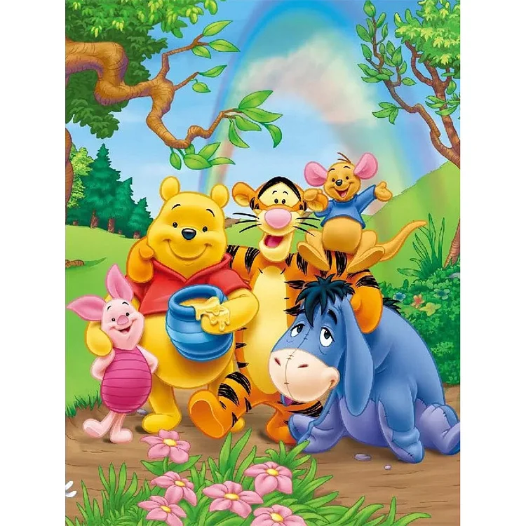 Winnie The Pooh And Friends (40*53CM) 11CT Stamped Cross Stitch gbfke
