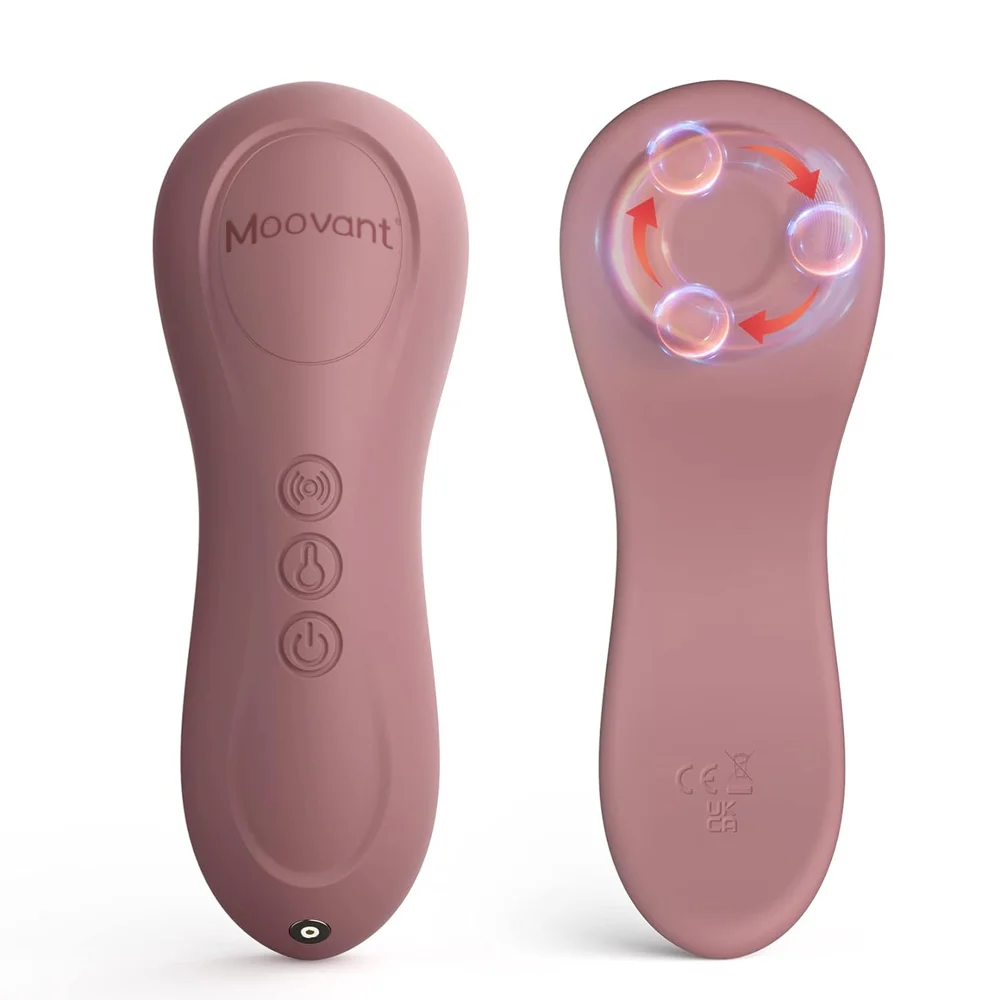MOOVANT Kneading Lactation Massager with Heat, 3-in-1 Real-Like Massage for Relieve Clogged Ducts, Breast Massager Warming for Breastfeeding, Improve Milk Flow, Dusty Rose
