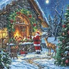Christmas Eve-11CT Stamped Cross Stitch 50*50cm/19.69*19.69in