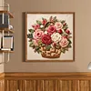 Cottage Roses Full Stamped 11CT 3 Strands Cross Stitch Kit 45x45cm