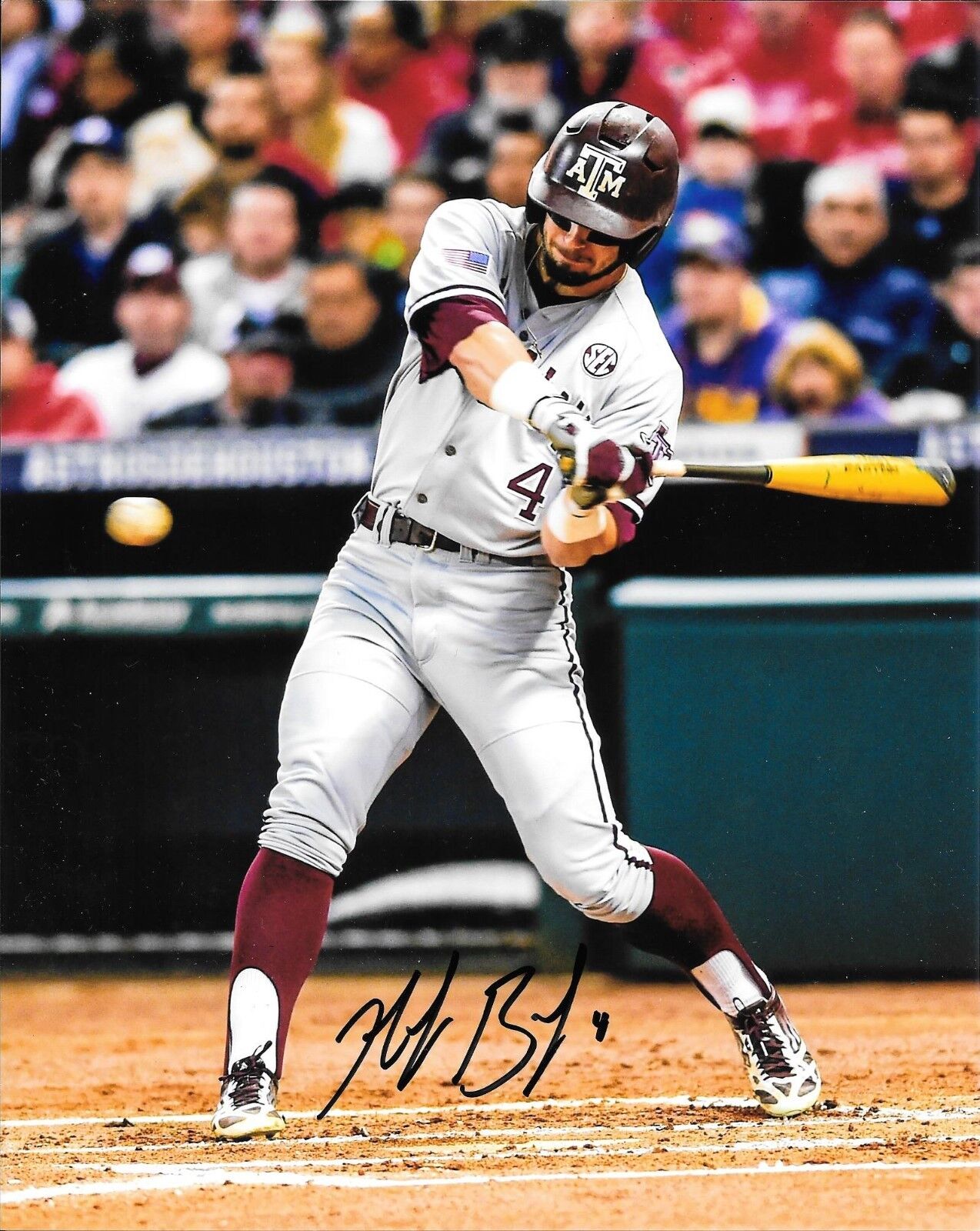 WASHINGTON NATIONALS NICK BANKS HAND SIGNED TEXAS A&M AGGIES 8X10 Photo Poster painting W/COA