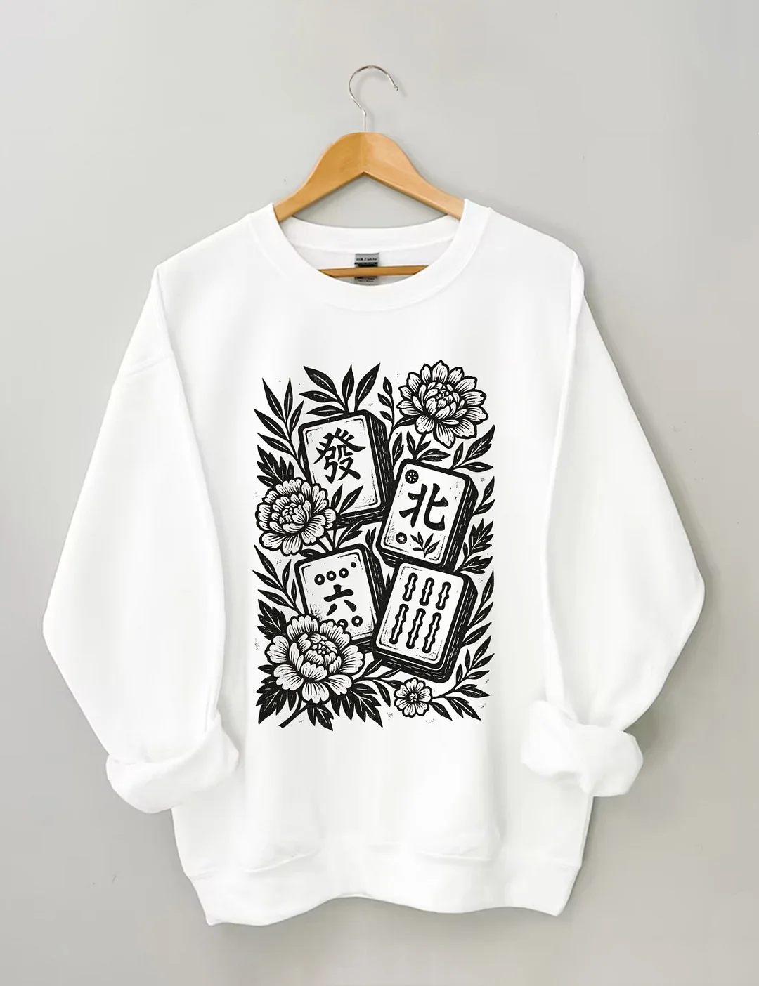 Mahjong Floral Game Night Sweatshirt