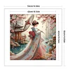 Japanese Beauty-11CT Stamped Cross Stitch 50*50cm/19.69*19.69in