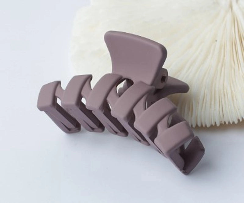 Minimalist Solid Color Arylic Stoving Varnish Hair Claws 1 Piece