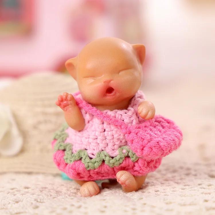 Babeside 4.5" Soft Chubby Lifelike Kitten Toys  Mini Stretchy Realistic Silicone Animals