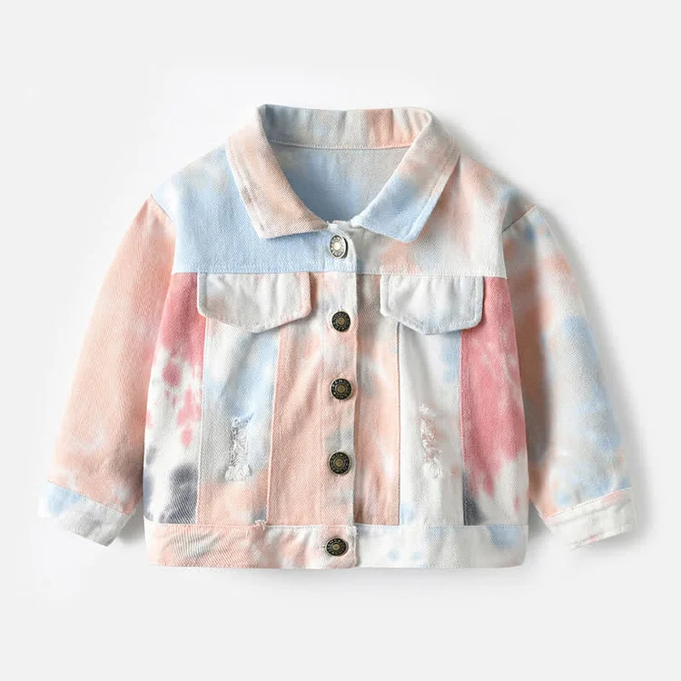 Baby Toddler Tie Dye Polo Denim Jacket