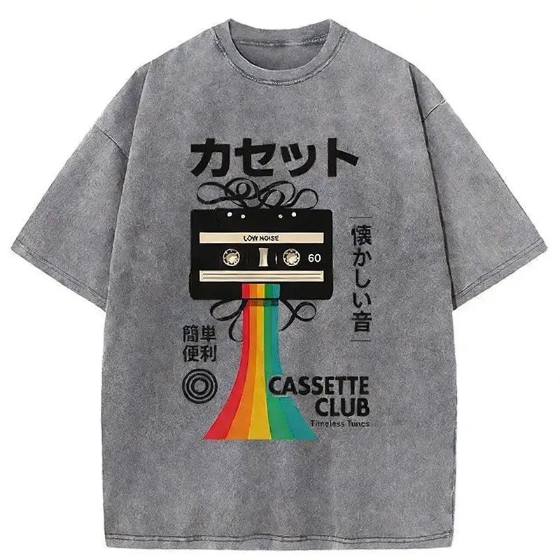 Colored Tape Washed T-shirt artswardrobe