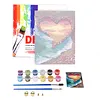 Framed Love Beach-Paint By Numbers Acrylic Painting 30*40Cm With Color Box 5Ml（18Colors）