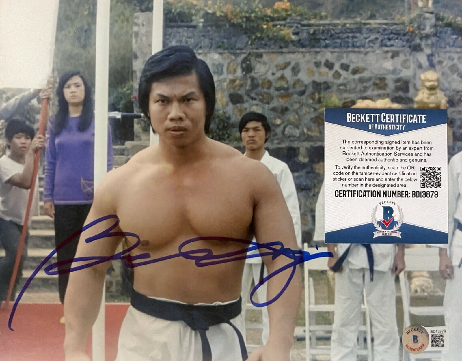 Bolo Yeung ENTER THE DRAGON Family Original Signed 8X10 Photo Poster painting w/Becket COA