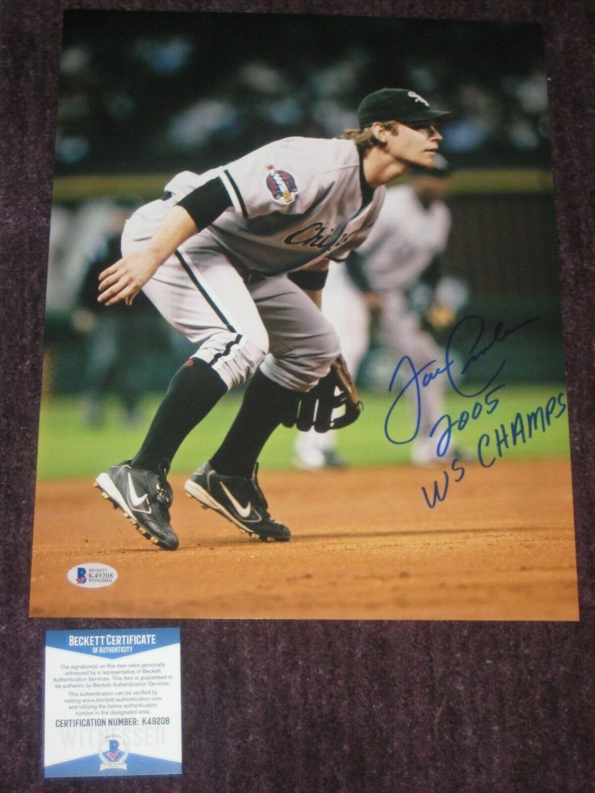 JOE CREDE Signed Chicago WHITE SOX 11x14 Photo Poster painting w/ Beckett COA & Inscription