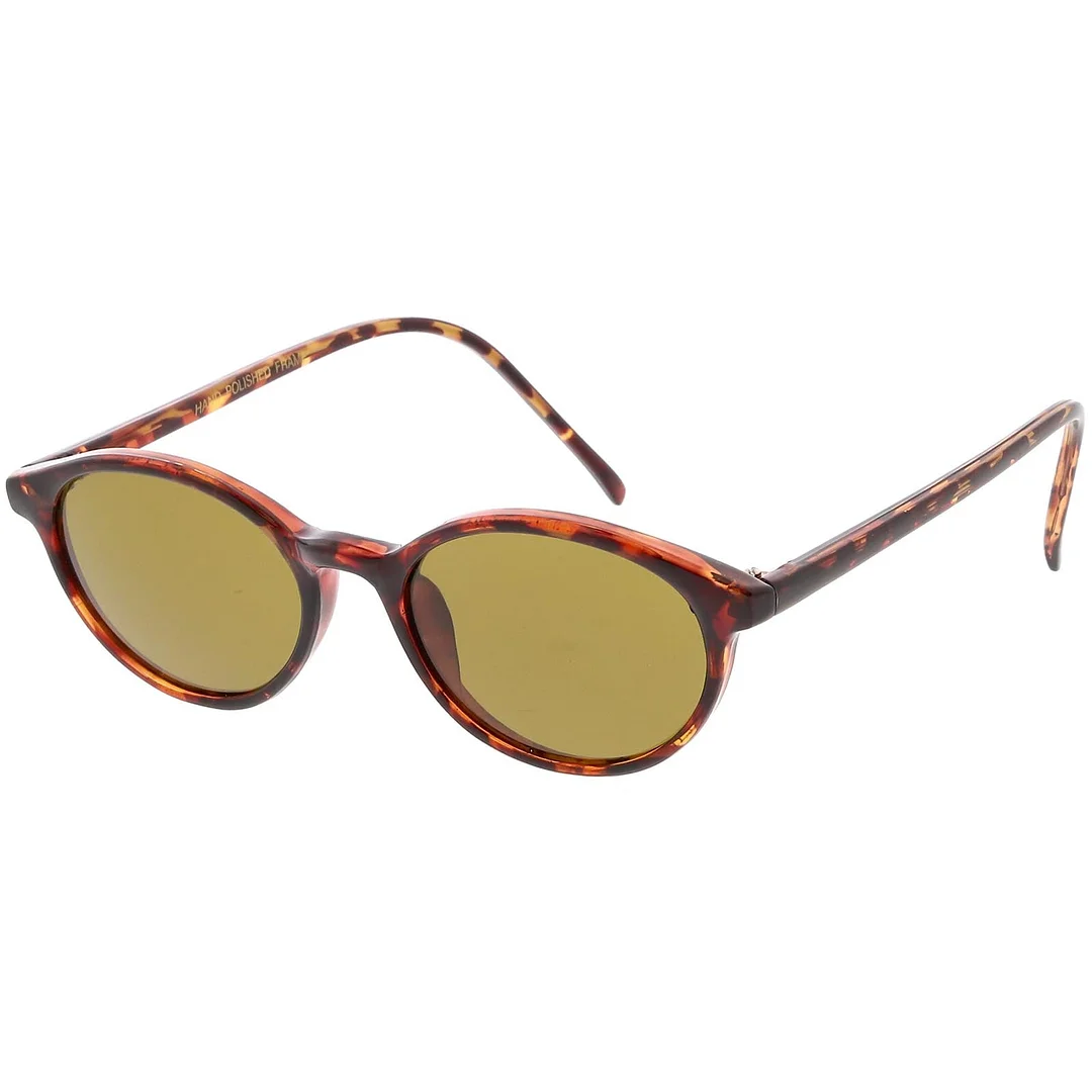 True Vintage Small Horn Rimmed Oval glasses Slim Arms 48mm