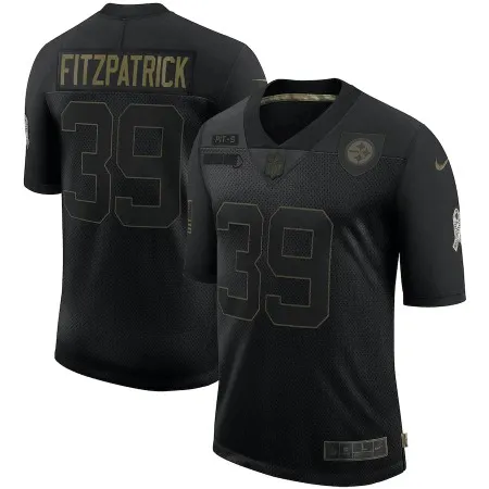Men's Pittsburgh Steelers #39 Minkah Fitzpatrick Black 2020 Salute To Service Limited Stitched Jersey