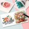 (US Local)6pcs Diamond Painting Greeting Cards DIY Diamond Art Cards Arts Crafts (Bouquet)