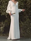 Wet Look Bishop Sleeves Maxi Dress