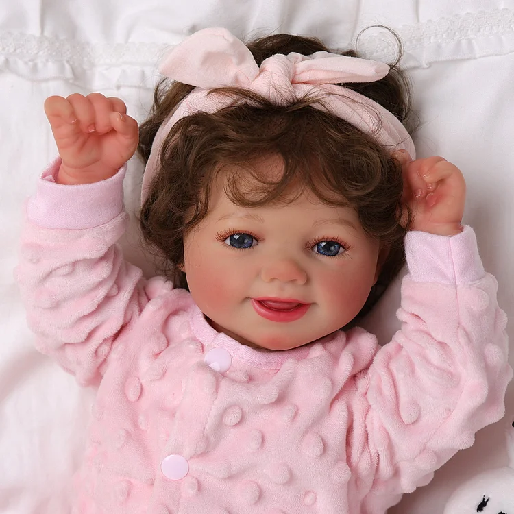 [50% OFF] Babeside Sunny 17'' Reborn Baby Doll Girl Blue Eyes Soft And Lovely Pink