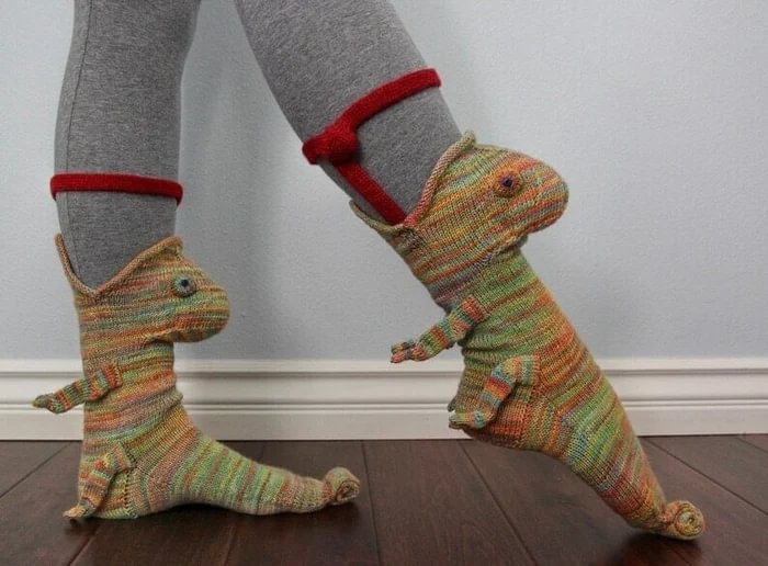 (🎁💝Christmas Pre-Sale 50% OFF!!) - 🎅3D knitted crocodile socks