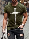 Cross Print Mens T-shirt by Inlyline