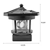 Lighthouse Solar LED Light Garden Fence Outdoor Beacon Rotating Beam Lamp