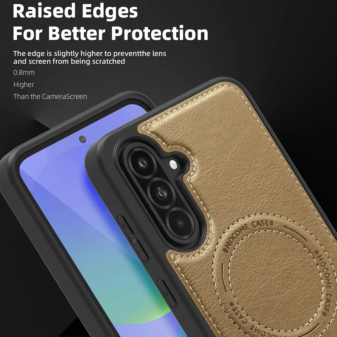 Samsung Galaxy Z Fold 6 Leather Case Magnetic Protective Case Holder Phone Case