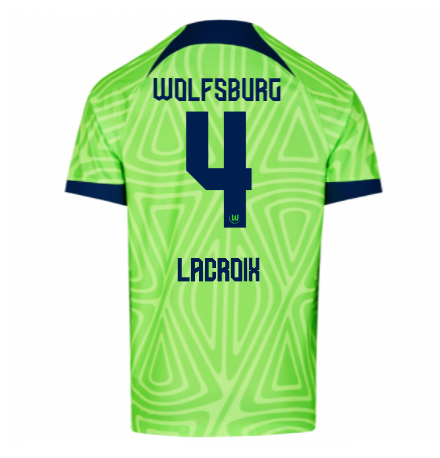 VFL Wolfsburg Maxence Lacroix 4 Home Shirt Kit 2022-2023