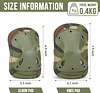 BAIGIO Taktisch Knieschoner Ellenbogenschützer Militär Protektoren Set Knieschützer für CS Paintball Jagd Airsoft