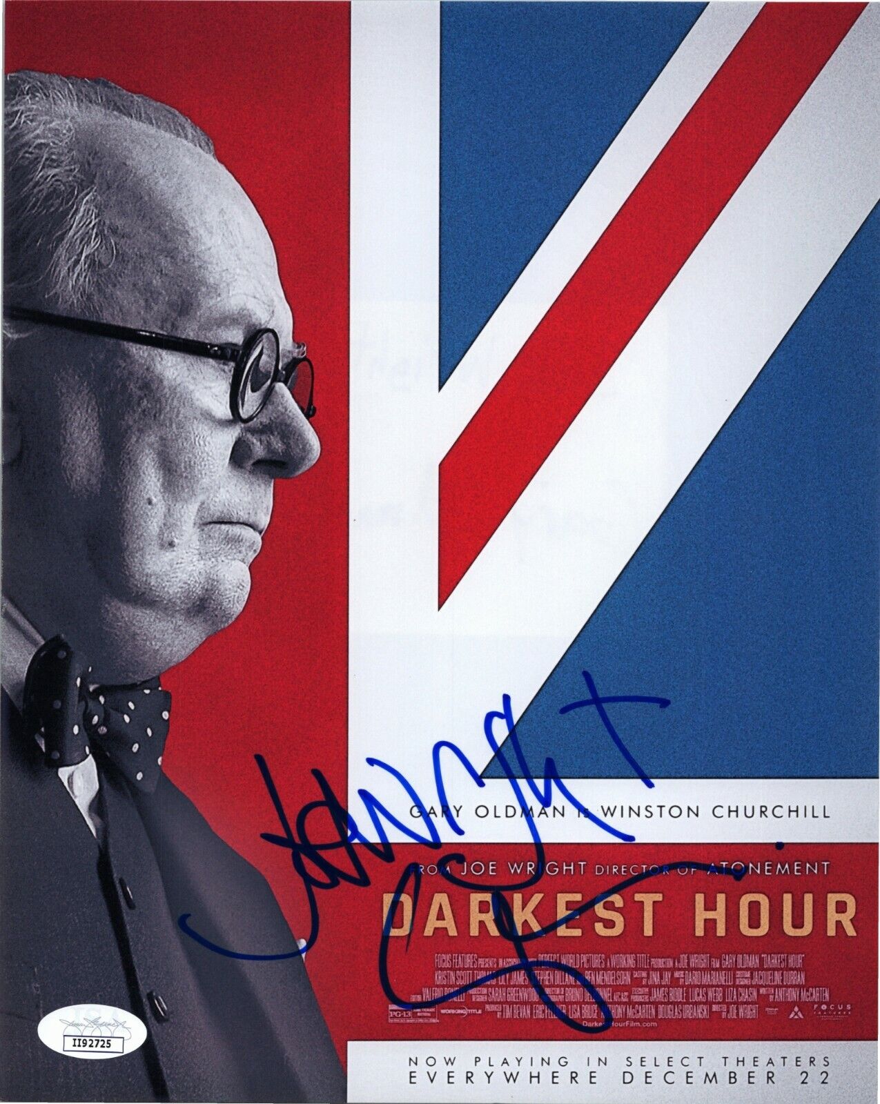 GARY OLDMAN ~ JOE WRIGHT Authentic Hand-Signed DARKEST HOUR