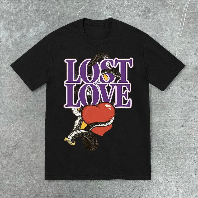 Lost Love Print Short Sleeve T-Shirt