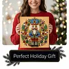 (25x25cm)DIY Pearl Painting Xmas Framed Handmade Pearl Material Art Kit Living Room Decor