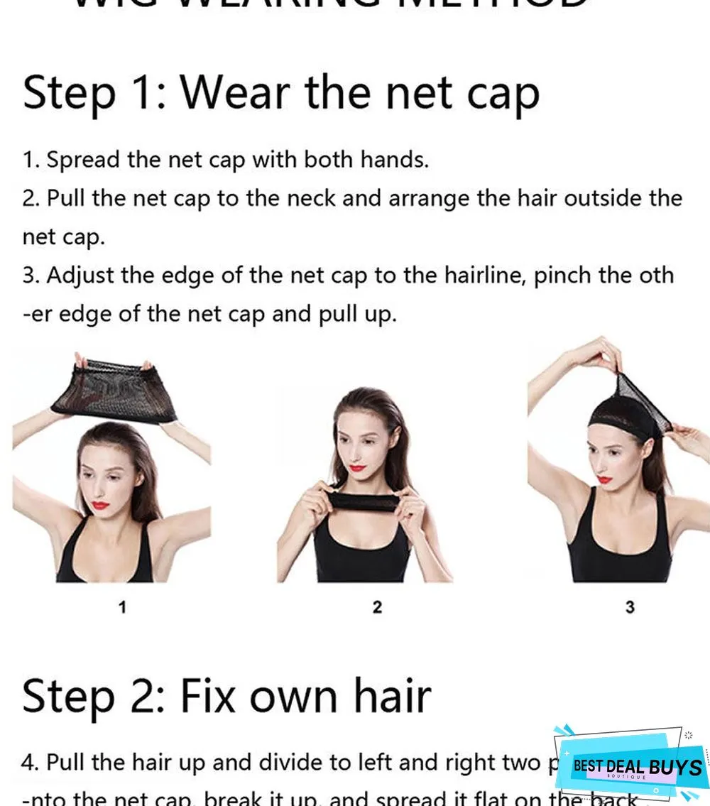 The New Split Left and Right Oblique Wig Headgear Is Dyed with Gradient Long Curly Hair