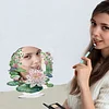 DIY Diamonds Painting Special Shaped Crystal Drill Crafts Mirror Desk Ornament Decor Kit(Lotus)