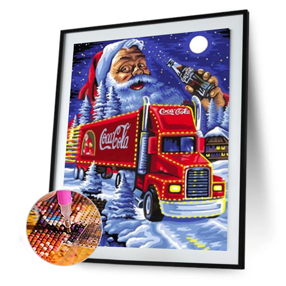 

(Multi-Size) Santa On Truck - Round/Square Drill Diamond Painting 30*40CM/40*50CM, Round diamond 30*40cm, 501 Original