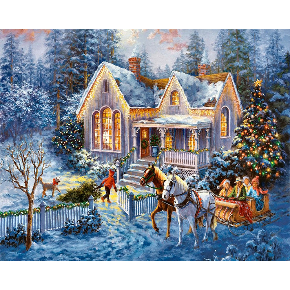 

Coming Christmas - Round Drill Diamond Painting - 50*40CM, 501 Original