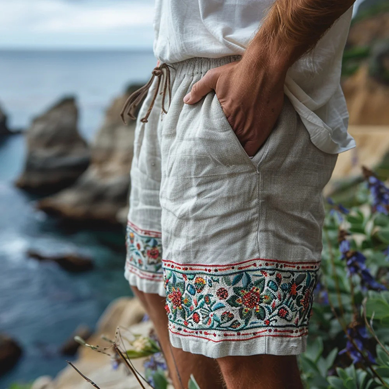 Comstylish Men's Ethnic Print Shorts