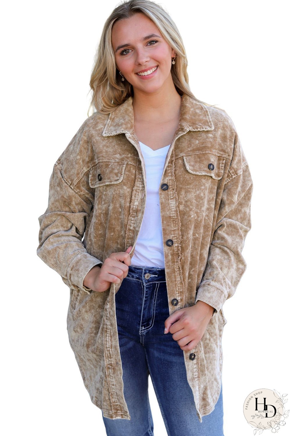 Tassel Detail Corduroy Jacket