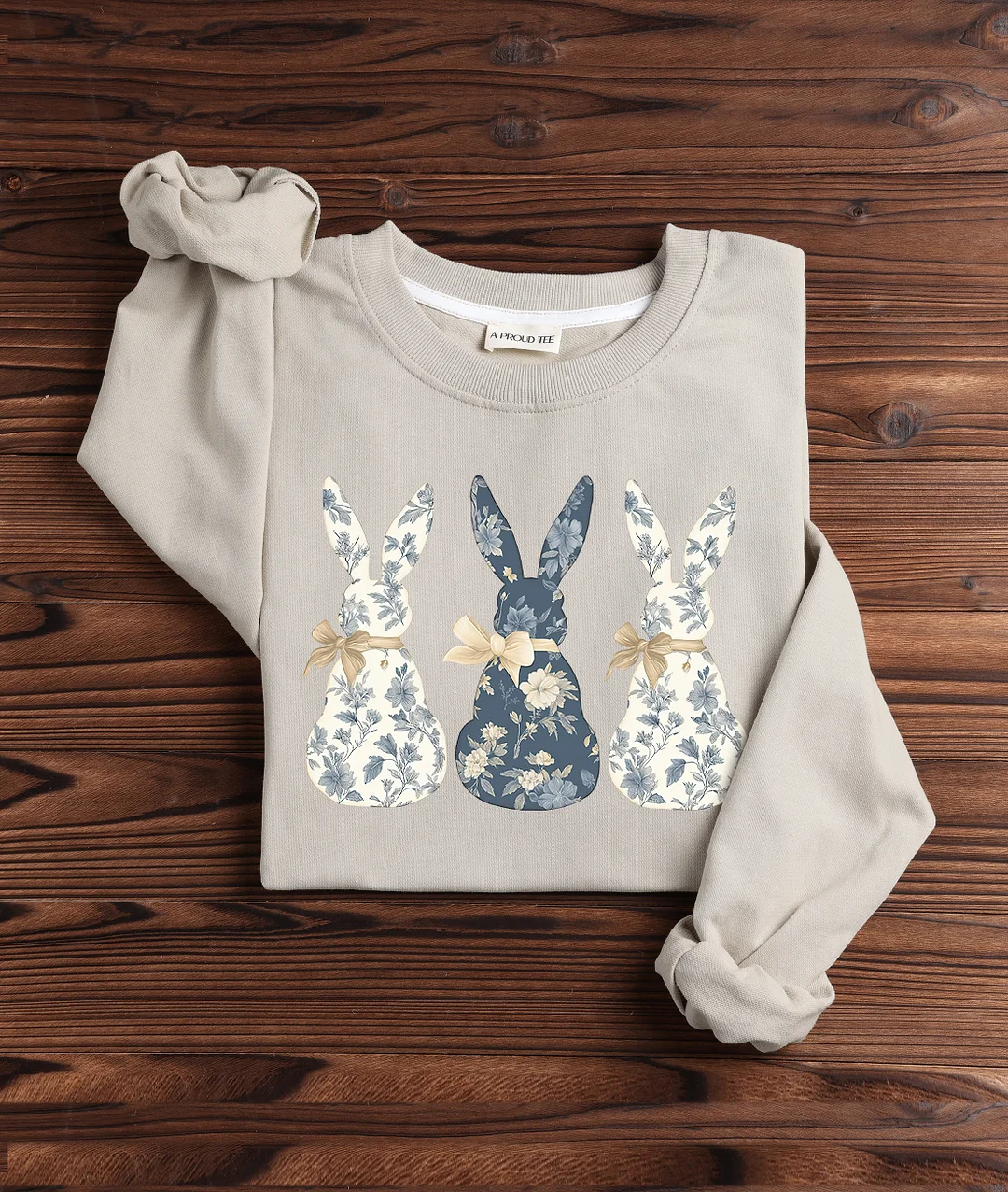 Floral Blue Bunny Sweatshirt