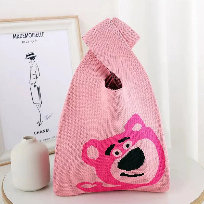 Women’s Polyester Cartoon Cute Square Hidden Buckle Shoulder Bag Handbag Crossbody Bag