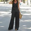 Women's Printed Vest Pants Two Piece Suit