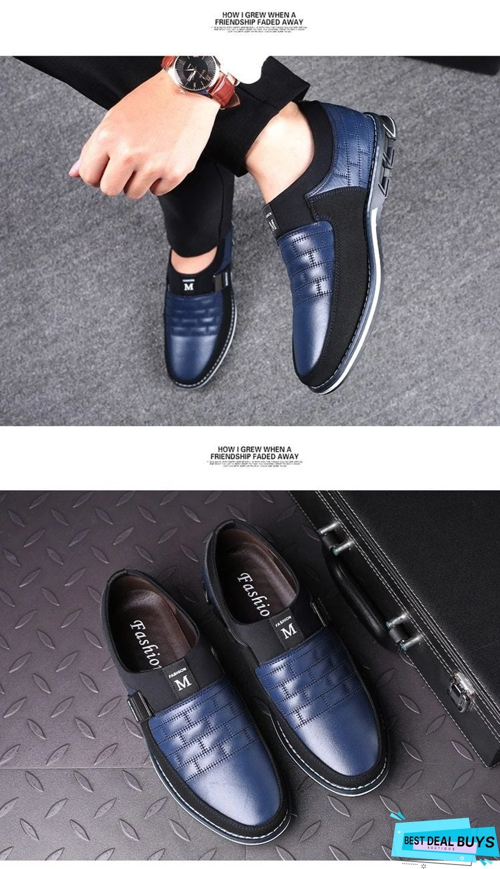 Leather Men Casual Shoes Mens Loafers Moccasins Breathable Slip On Black Driving Shoes