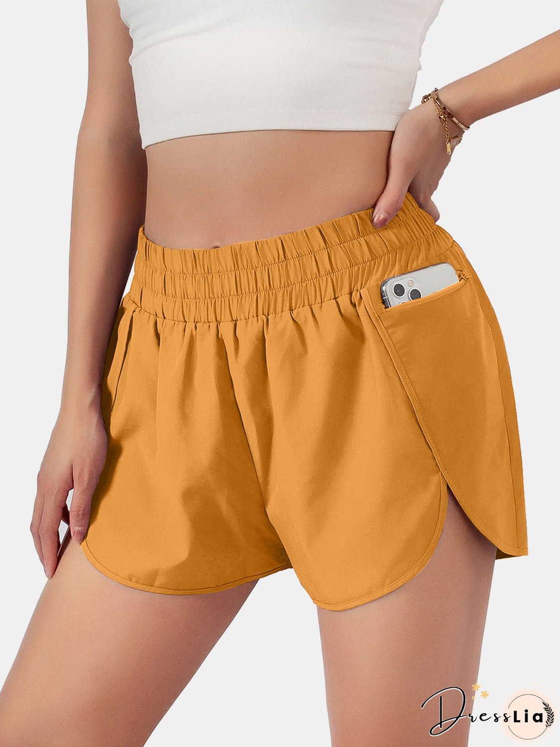 Elastic Waist Active Shorts