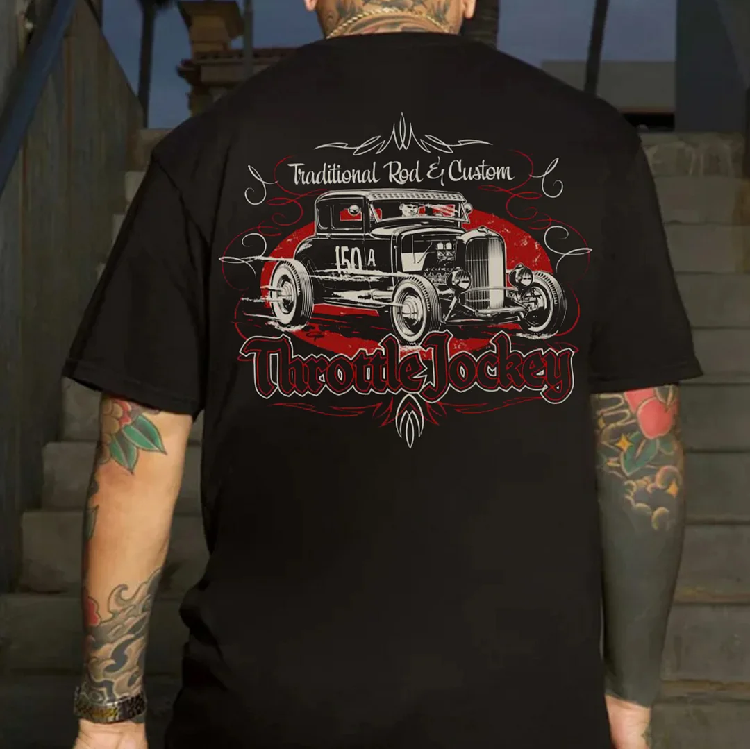 TRADITIONAL RED&CUSTOM Classic Car Print Men's T-shirt