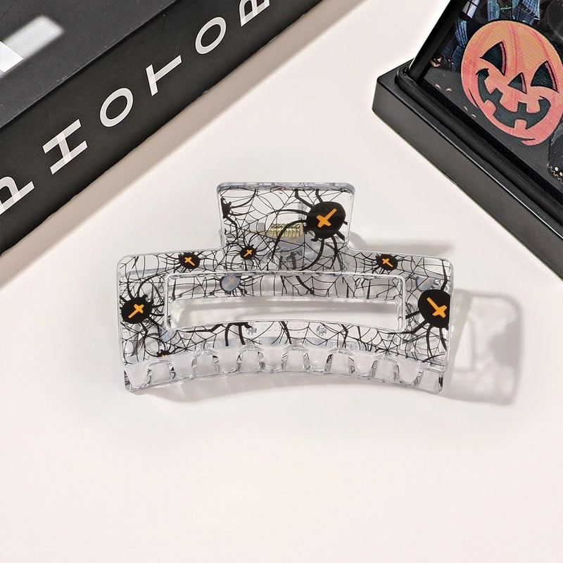 Halloween Minimalist Classic Style Women’s Spider Web Skull Plastic Hair Claws
