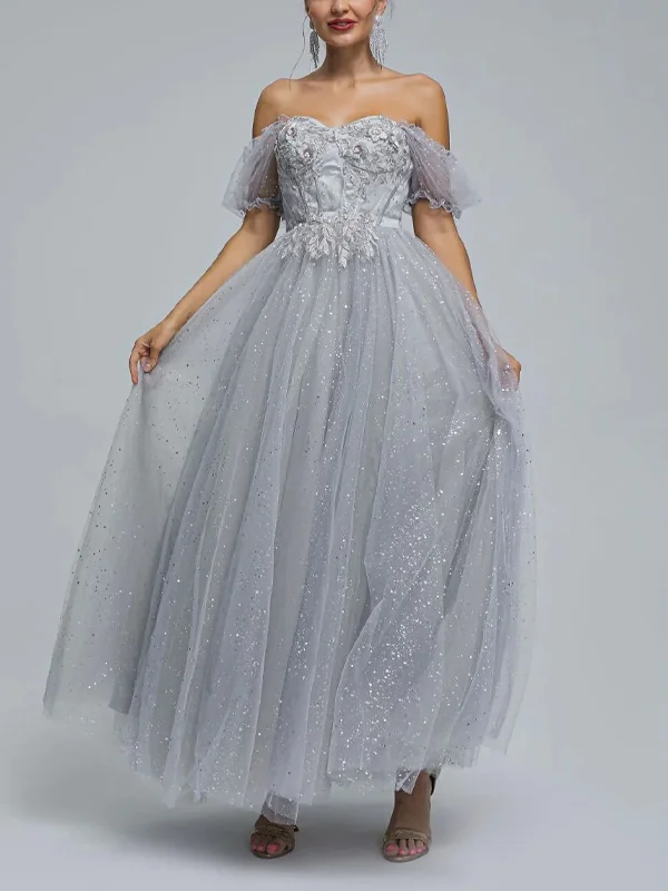 A-Line Prom Princess Midi Dress