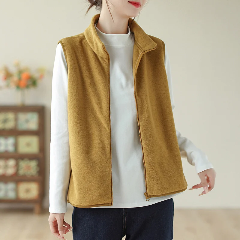 Athvotar Athvotar Autumn And Winter New Mother Dress Rocking Velvet Horse Clip Warm Casual Coat Women Fashion Shoulder Vest Woman