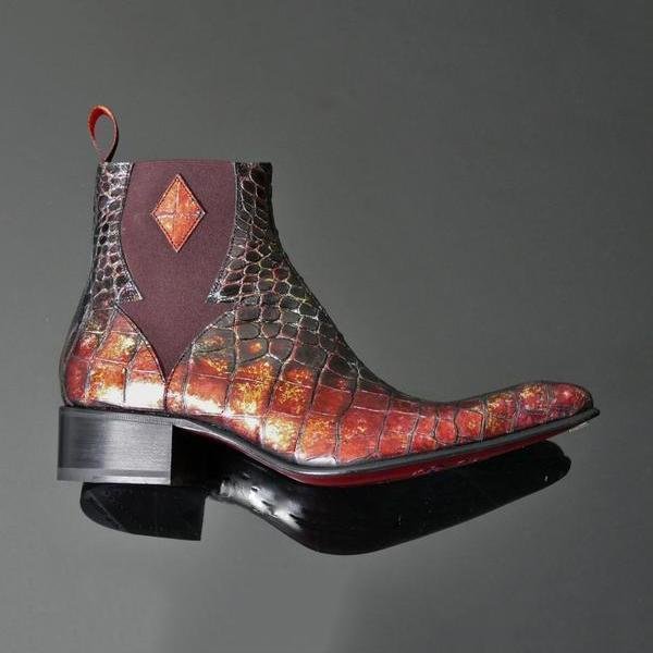 steve madden shadow crocodile chelsea boot