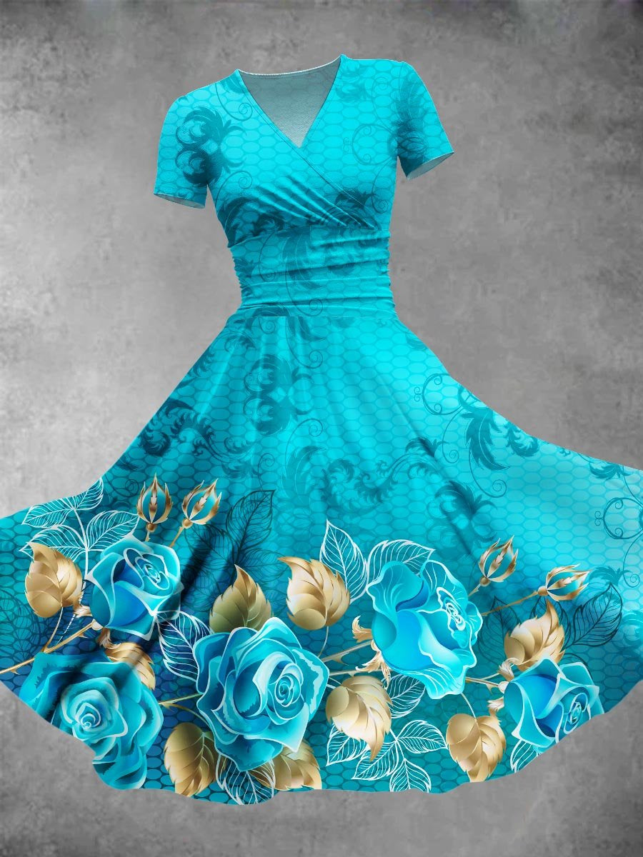 Women’s Flower Print Maxi Dress Muilticolor / S
