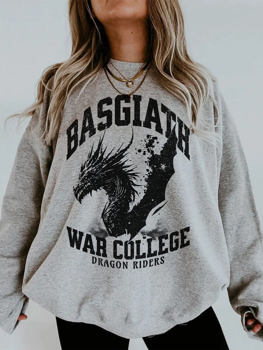 Fourth Wing Crewneck Basgiath War College Dragon Rider Sweatshirt / DarkAcademias /Darkacademias